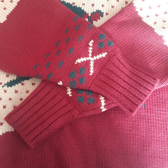 Polo Ralph Lauren SZ XL Vintage Wool Alpine Heavy Red & Beige Outdoor Sweater - Picture 5 of 16